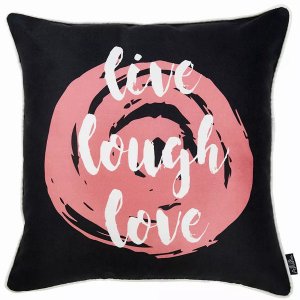 Homeroots.co 355472 18x 18 Tropical Live Laugh Love Decorative Throw P