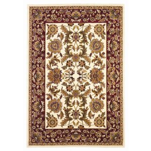 Homeroots.co 353591 2' X 8' Ivory Or Red Traditional Bordered Runner R