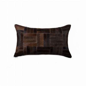 Homeroots.co 316857 12 X 20 X 5 Chocolate Cowhide - Pillow