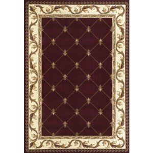 Homeroots.co 353201 2'x3' Red Machine Woven Fleur De Lis Indoor Accent