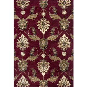 Homeroots.co 353585 2' X 8' Red Floral Traditional Runner Rug