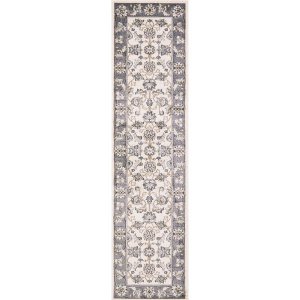 Homeroots.co 353444 2' X 7' Ivory Or Grey Polypropylene Runner Rug