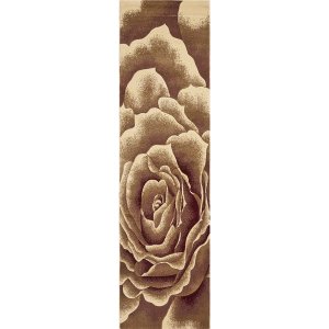 Homeroots.co 353695 2' X 8' Ivory Floral Runner Rug