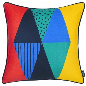 Homeroots.co 355477 18x18 Memphis Printed Decorative Throw Pillow Cove