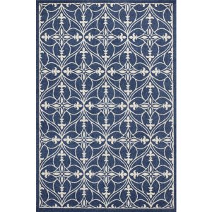 Homeroots.co 353149 2' X 3' Denim Classical Uv Treated Accent Rug