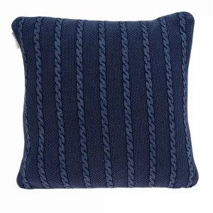 Homeroots.co 334071 18 X 5 X 18 Transitional Blue Pillow Cover With Po