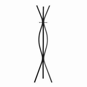 Homeroots.co 332692 12 X 18 X 72 Black  Metal  Coat Rack