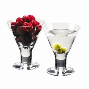 Homeroots.co 375718 Mouth Blown Crystal Set Of 4 Martini Or Dessert Se