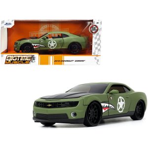 Jada 33057 2010 Chevrolet Camaro Shark Matt Olive Green With Matt Blac