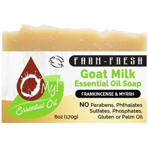 Omy! SO-EO-BX-6-FrnkMyr O My! Goat Milk Essential Oil Soap Bar - Made 