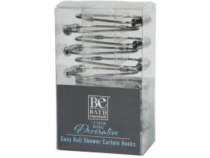 Bulk DC249 Bath Essentials 12 Pack Decorative Satin Nickel Shower Curt