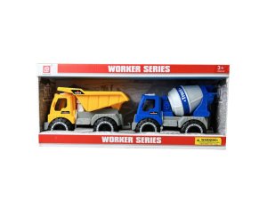 Bulk KL881 2 Pack Free Wheel Construction Truck Set