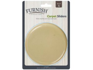 Bulk GE749 Furnish 4 Pack 5quot; Circle Carpet Sliders