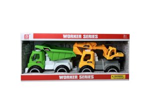 Bulk KL883 2 Pack Free Wheel Construction Truck Set