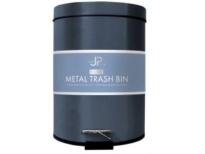 Bulk DC240 Jade Park 5 Liter Glossy Navy Metal Trash Bin