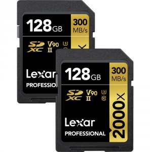 Lexar LSD2000128G-B2NNU Professional Sdxc Memory Card, 2000x, 128gb Cl