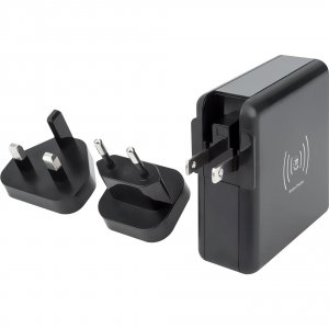 Manhattan 102452 4-in-1 Travel Wall Charger And Powerbank 8,000 Mah