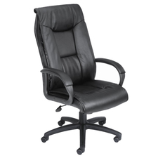 Norstar BOP B7601BK Boss Executive Leather Plus Chair - Black Leatherp