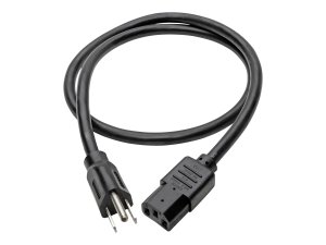 Tripp  3ft Computer Power Cord Cable 5-15p To C13 Heavy Duty 15a 14awg