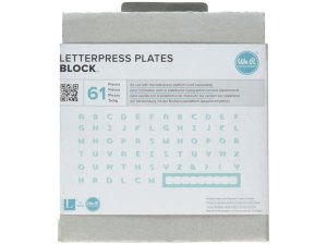 Bulk GR362 We-r 61 Piece Block Themed Letterpress Plates