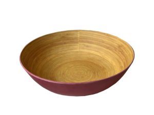 Bulk GE719 11quot; Wide Assorted Color Bamboo With Melamine Serving Bo