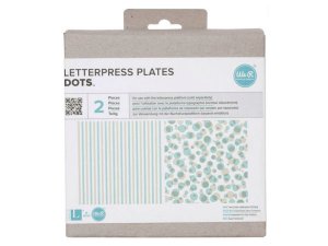 Bulk GR361 We-r 2 Piece Dots Themed Letterpress Plates