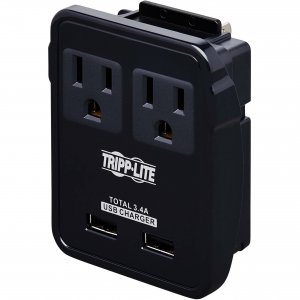 Tripp SK2UTRAVAM Travel Charger 2 Outlet 2 Usb