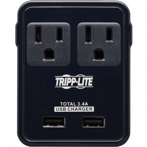 Tripp SK2UTRAVAM Travel Charger 2 Outlet 2 Usb