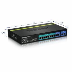 Trendnet TPE-1020WS 10-port Gigabit Web Smart Poe+ Switch - 8 Network,