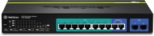 Trendnet TPE-1020WS 10-port Gigabit Web Smart Poe+ Switch - 8 Network,