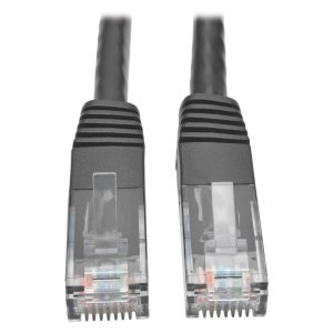 Tripp N200-014-BK Cat6 Gigabit Molded Patch Cable (rj45 M-m), Black, 1