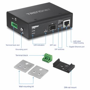 Trendnet TI-F11SFP Hardened Industrial 100-1000 Base-t To Sfp Media Co