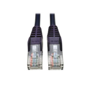 Tripp N001-003-PU 3ft Cat5 Cat5e Snagless Molded Patch Cable Utp Purpl