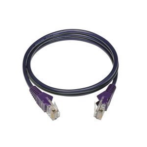 Tripp N001-003-PU 3ft Cat5 Cat5e Snagless Molded Patch Cable Utp Purpl