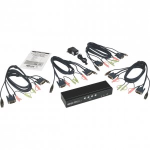 Tripp B004-DUA4-HR-K , 4-port Dvi Dual-link, Usb Kvm Switch With Audio