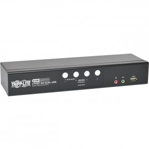 Tripp B004-DUA4-HR-K , 4-port Dvi Dual-link, Usb Kvm Switch With Audio