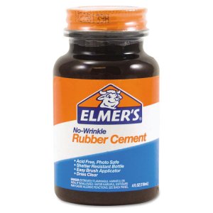 Elmers 1A2119 Elmer's Ross 8 Oz Bottle With Brush Rubber Cement - 8 Oz