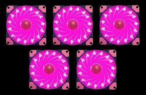 Apevia AF512L-SPK Af512l-spk 120mm Pink Led Case Fan W Anti-vibration 