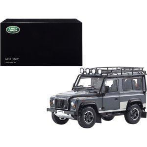 Kyosho 08901TR Land Rover Defender 90 With Roof Rack Dark Gray Metalli