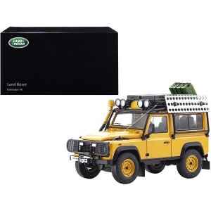 Kyosho 08901CT Land Rover Defender 90 Yellow With Roof Rack And Access