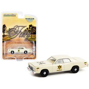 Greenlight 30316 1977 Plymouth Fury Cream 34 Riverton Sheriff Hazzard 