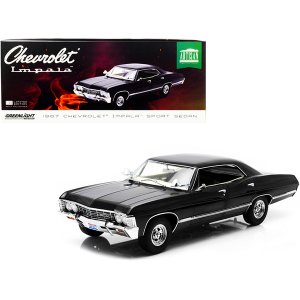 Greenlight 19119 1967 Chevrolet Impala Sport Sedan Tuxedo Black 118 Di