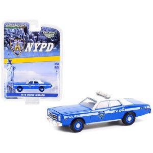 Greenlight 30292 1978 Dodge Monaco Blue With White Top New York City P