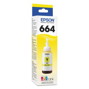 Original Epson T664420 T664, Yellow Ink Bottle - Inkjet - Yellow - 650