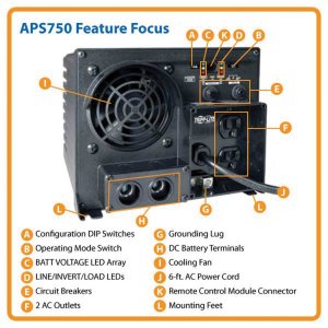 Tripp APS750 , Powerverter, Aps 750w, Inverter Charger, Auto-transfer 