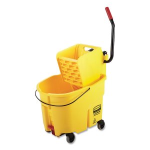 Rubbermaid RCP 757788YL Commercial Wavebrake Combo Mop Bucket - 35 Qua