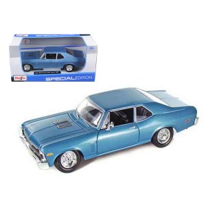 Maisto 31262bl 1970 Chevrolet Nova Ss Coupe Blue 124 Diecast Model Car