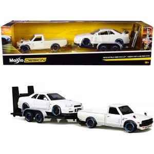 Maisto 32754 1973 Datsun 620 Pickup Truck White Metallic With Nissan S