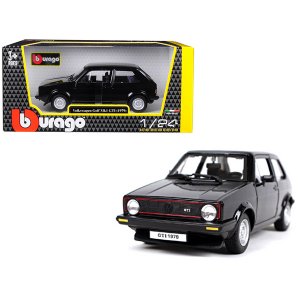 Bburago 21089bk 1979 Volkswagen Golf Mk1 Gti Black 124 Diecast Model C