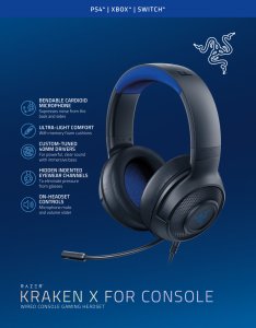 Razer RZ04-02890200-R3U1 New  Kraken X For Console - Multi-platform Wi